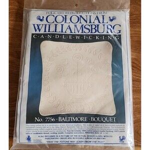 Folk Art Repoductions From Colonial Williamsburg Candlewicking 7756 Baltimore...